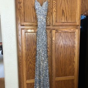 Silver & gold prom dress (worn once)